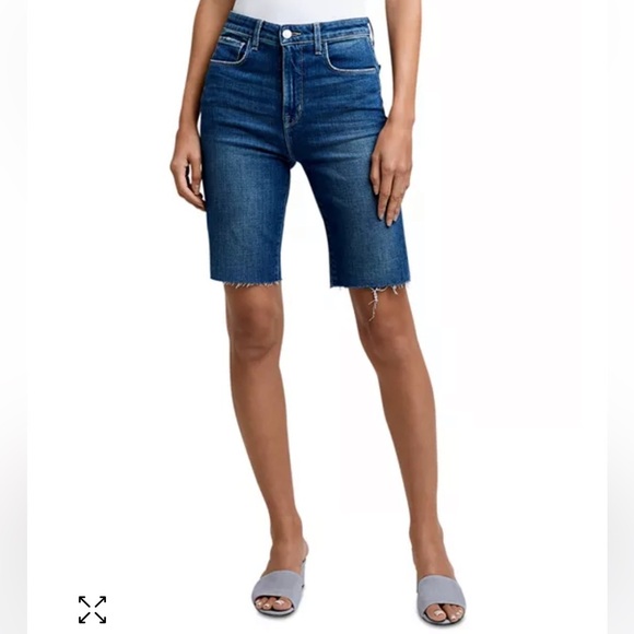 L’agence | Cicely High Rise 9” inseam Long Denim Short Jorts in Sequoia, Size 24 - Picture 1 of 9
